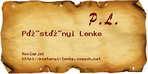 Pöstényi Lenke névjegykártya